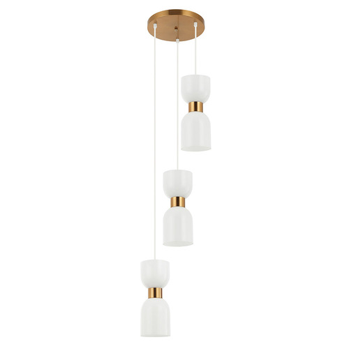 Clessidra 3 Light Glass & Iron Pendant