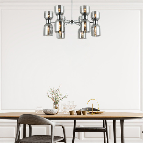 Clessidra 12 Light Glass & Iron Pendant