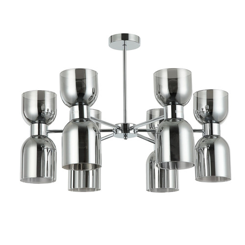 Clessidra 12 Light Glass & Iron Pendant