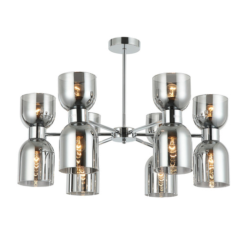 Clessidra 12 Light Glass & Iron Pendant