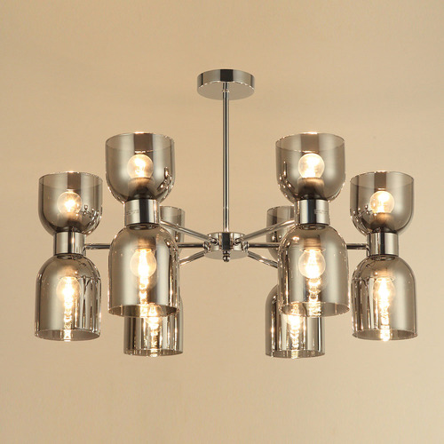 Clessidra 12 Light Glass & Iron Pendant