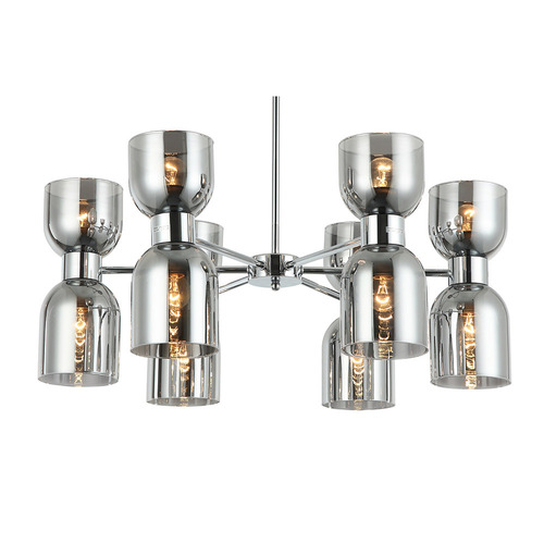 Clessidra 12 Light Glass & Iron Pendant