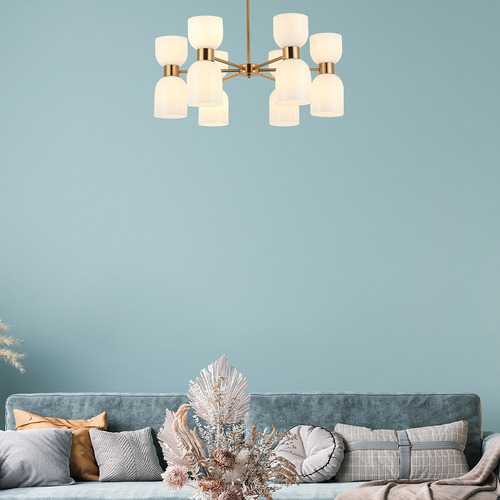 Clessidra 12 Light Glass & Iron Pendant
