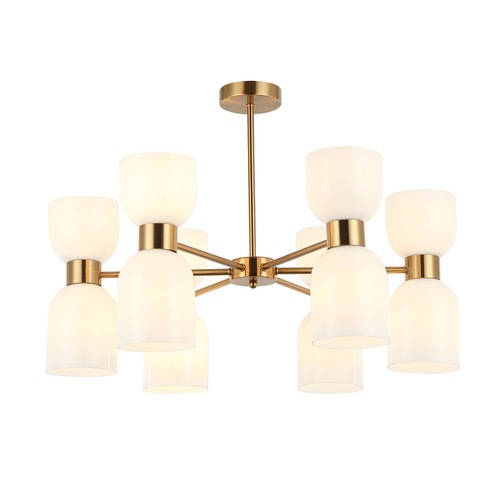 Clessidra 12 Light Glass & Iron Pendant