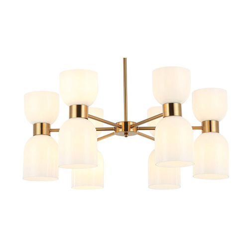 Clessidra 12 Light Glass & Iron Pendant