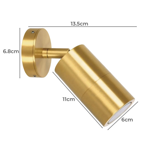 Poseidon Brass Wall Spotlight
