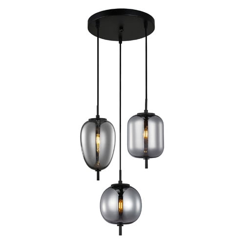 Black Nahia 3 Light Pendant