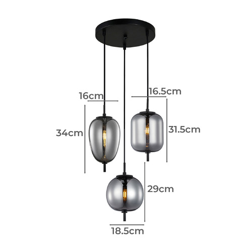 Nahia 3 Light Pendant