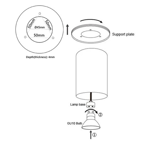 Round Fixed Aluminium Downlight