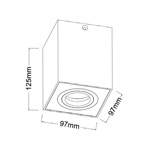 Square Gimbal Aluminium Downlight