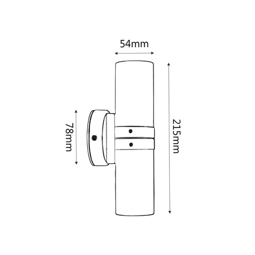 GU10 12.5cm Fixed Outdoor Wall Light