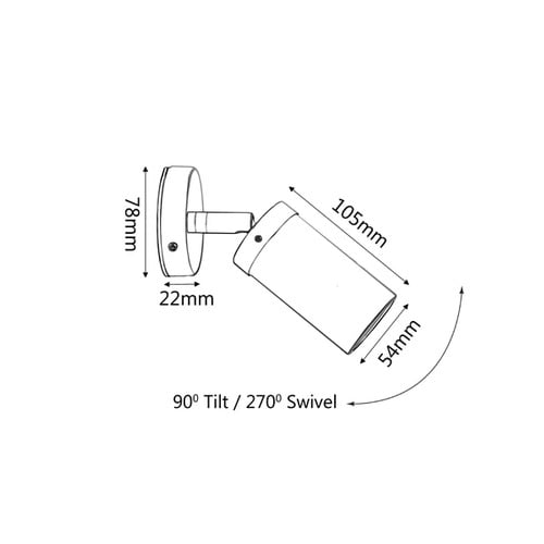 MR16 Adjustable Outdoor Wall Light