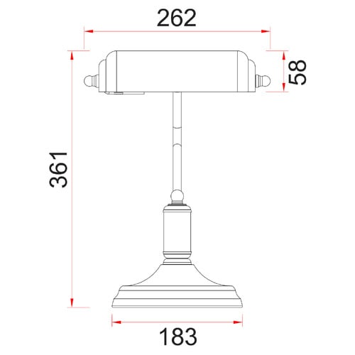 36cm Ciana Banker Table Lamp