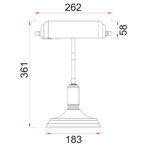 36cm Ciana Banker Table Lamp