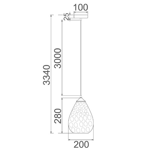 Chuva 28cm Glass Pendant Light
