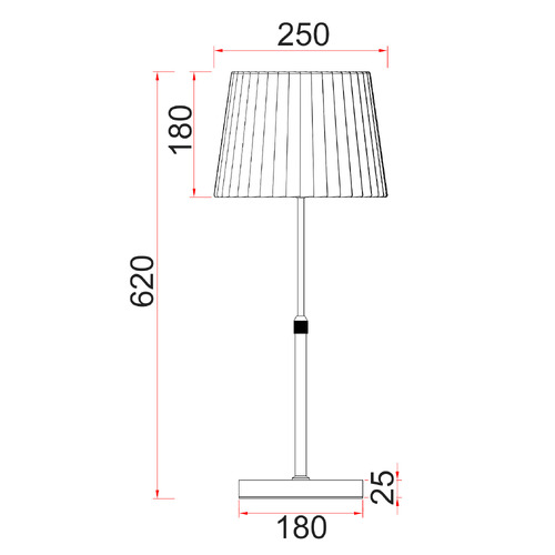 62cm Raidan Adjustable Table Lamp