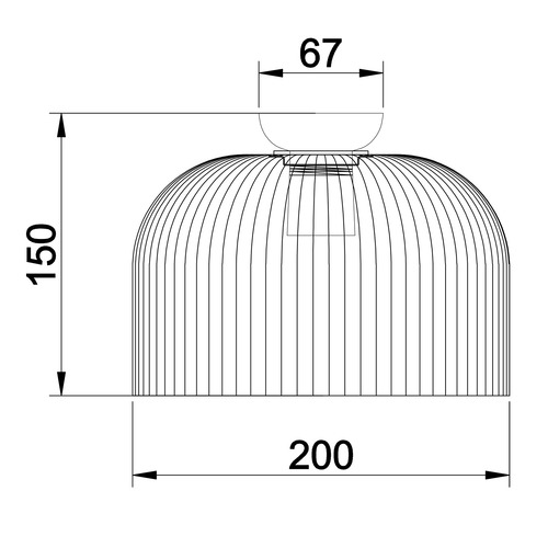 Vintaj Glass DIY Batten Fix Ceiling Light