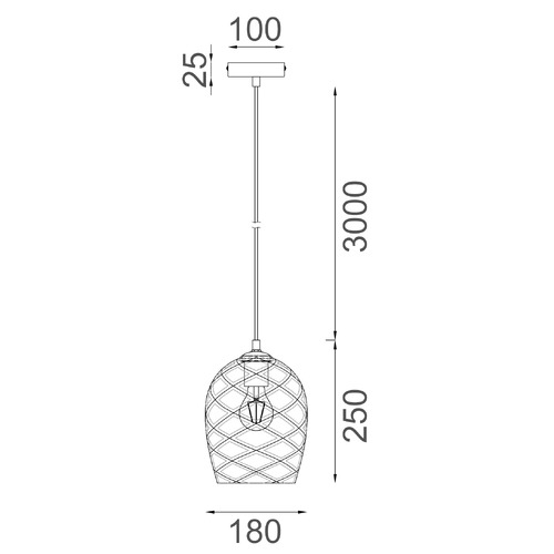Luxor Glass Pendant Light
