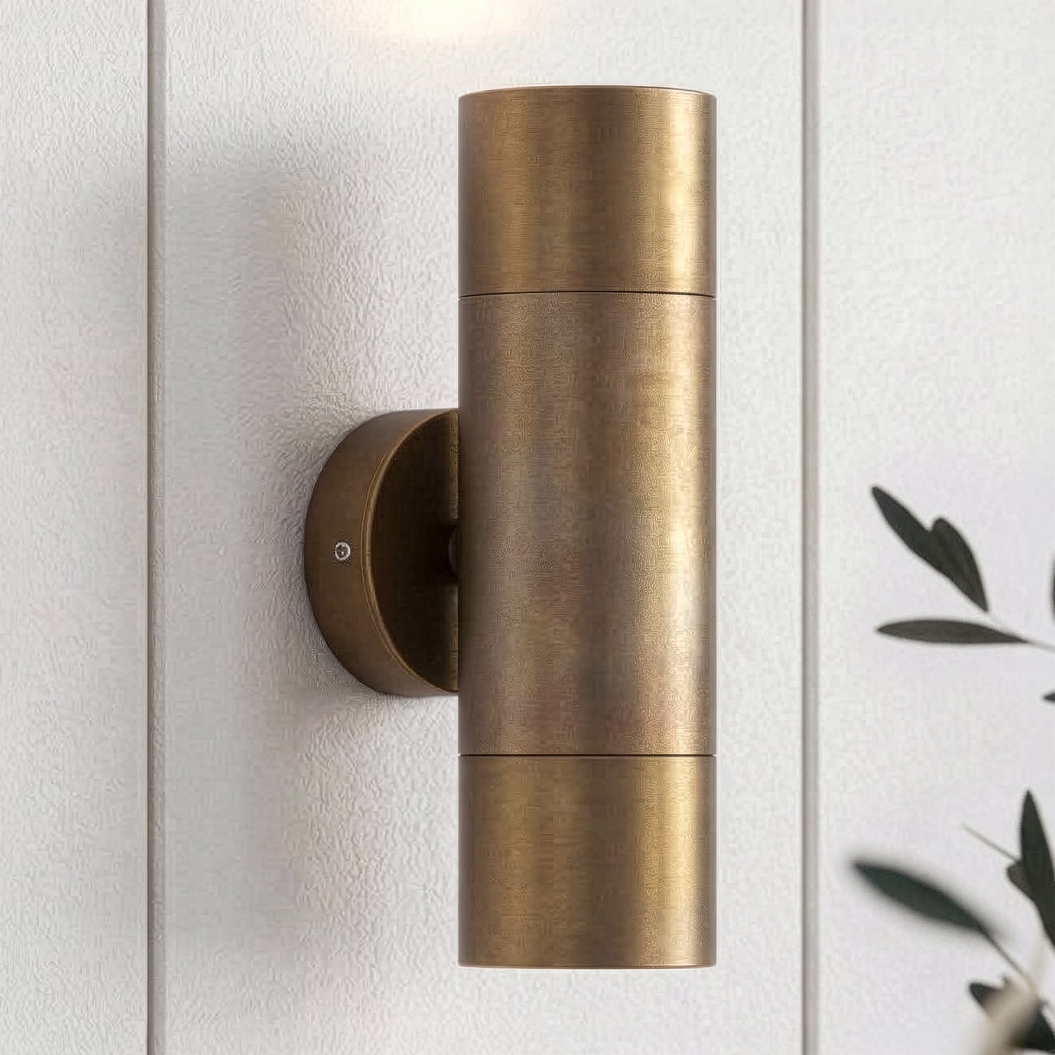 Lustro GU10 Brass Up/Down Exterior Wall Light