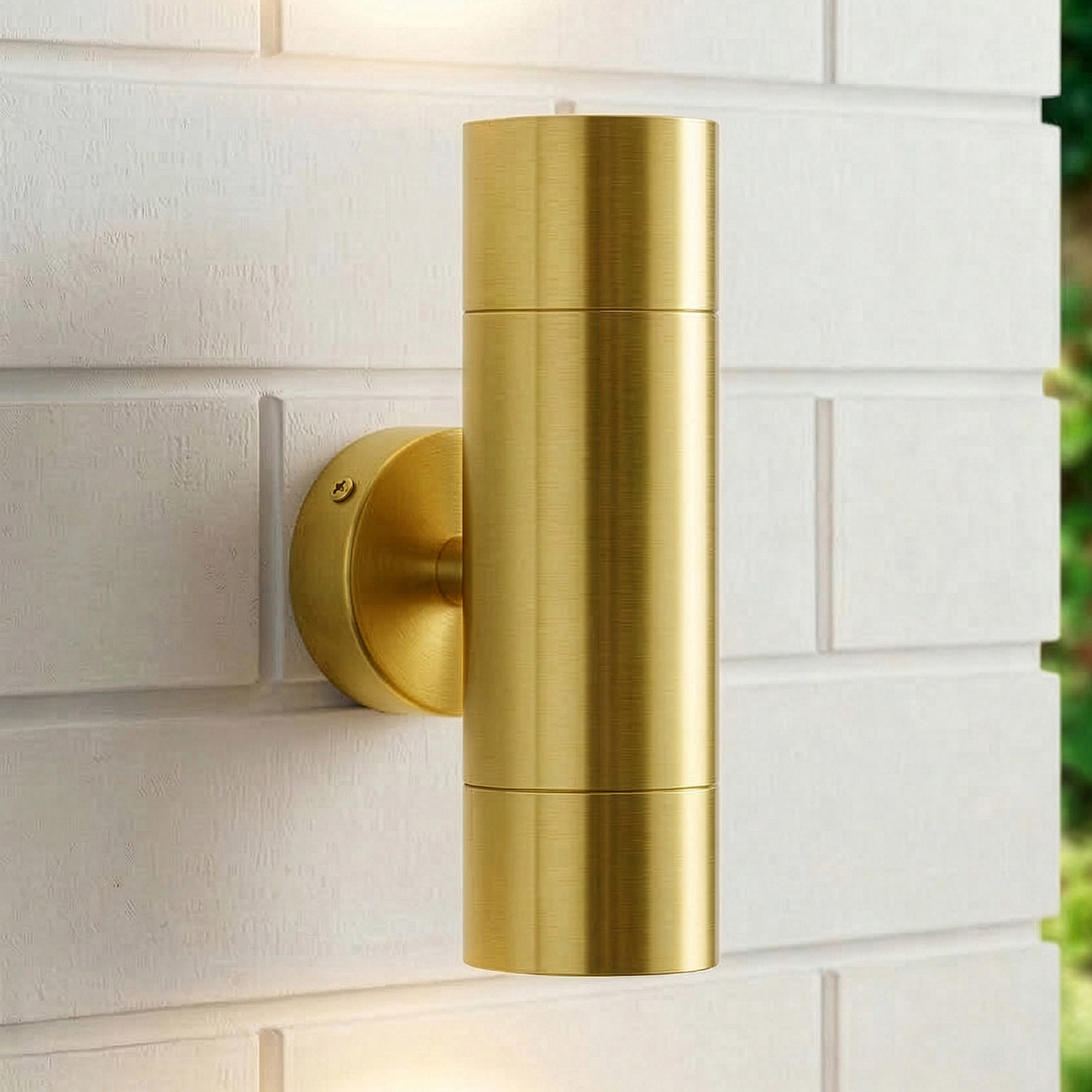 Lustro GU10 Brass Up/Down Exterior Wall Light