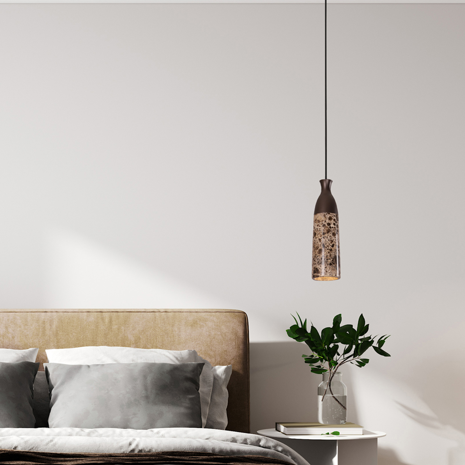 Mordecai Marble & Iron Pendant Light