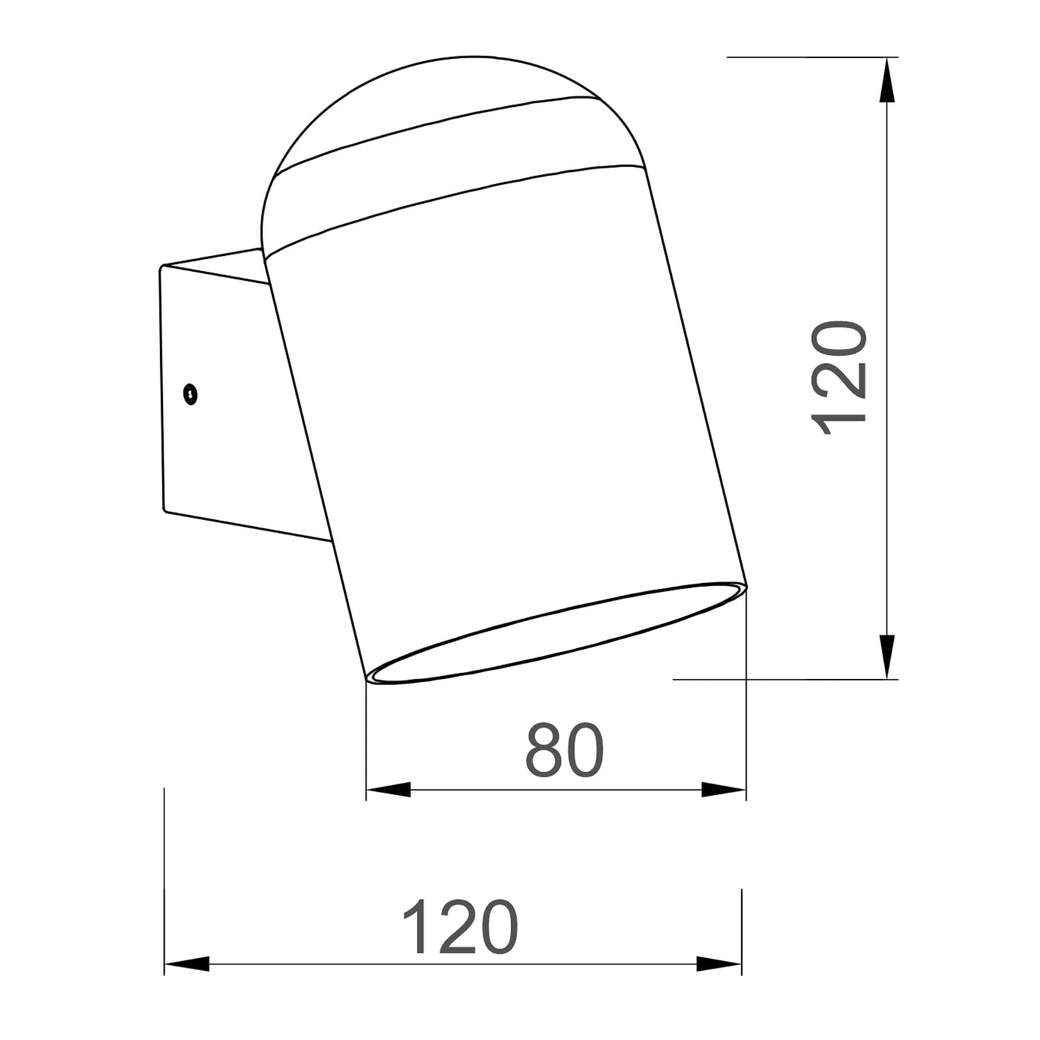 Kyro Aluminium & Glass Outdoor Wall Light