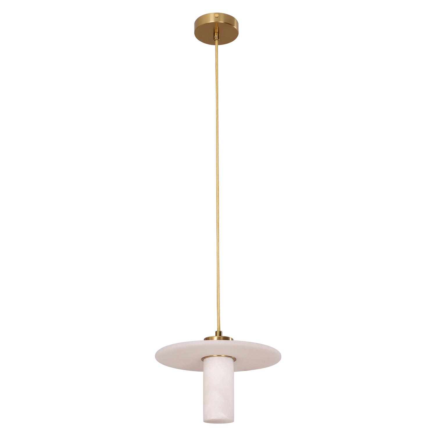 Lucero Alabaster & Iron Pendant Light