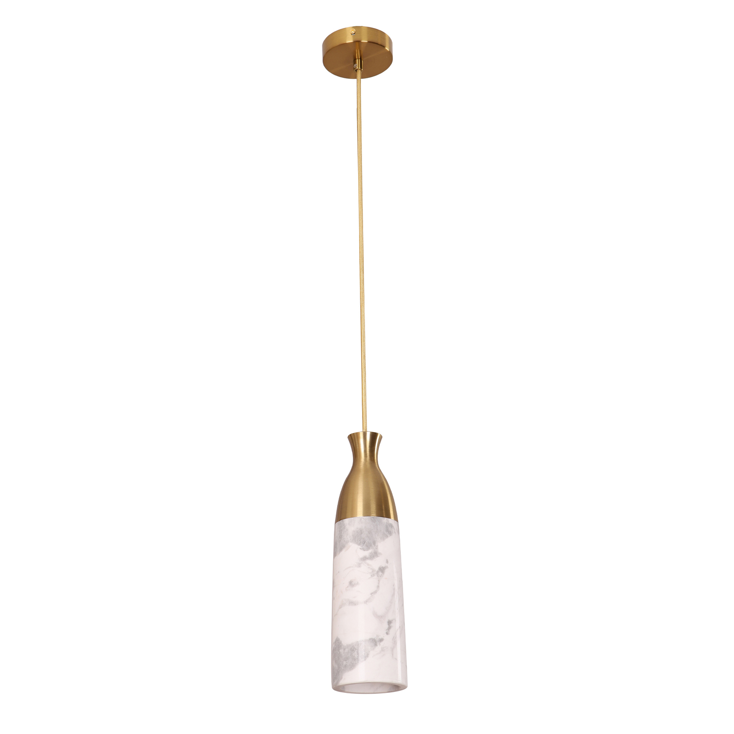 Mordecai Marble & Iron Pendant Light