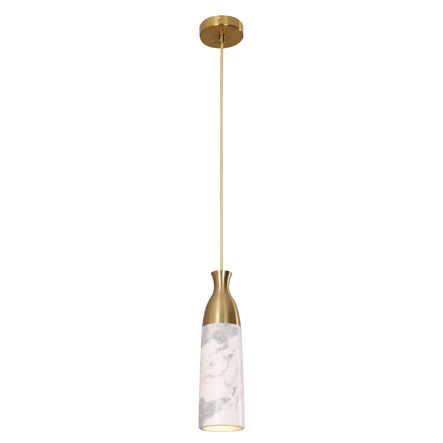 Mordecai Marble & Iron Pendant Light