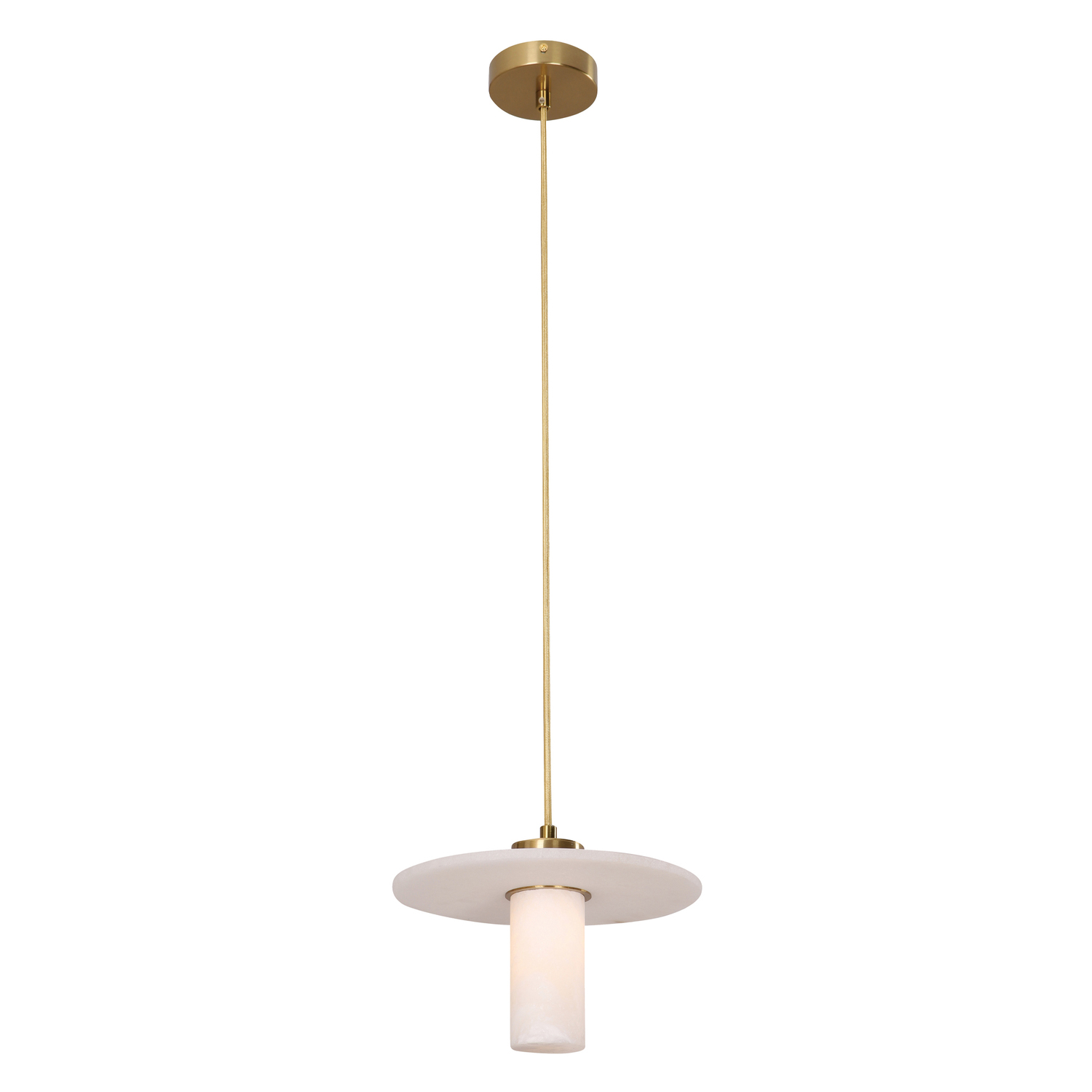 Lucero Alabaster & Iron Pendant Light
