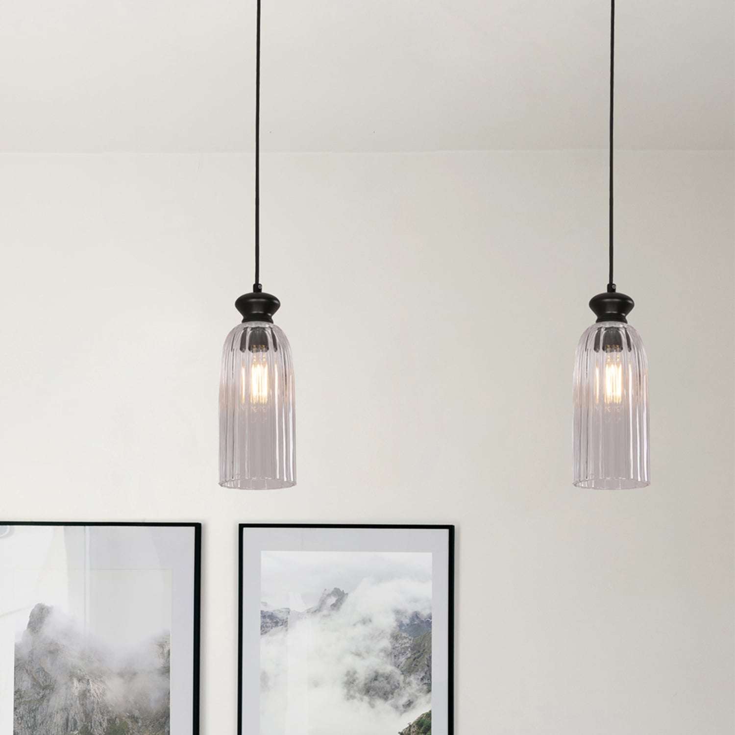 Nakoa Iron & Glass Pendant Light