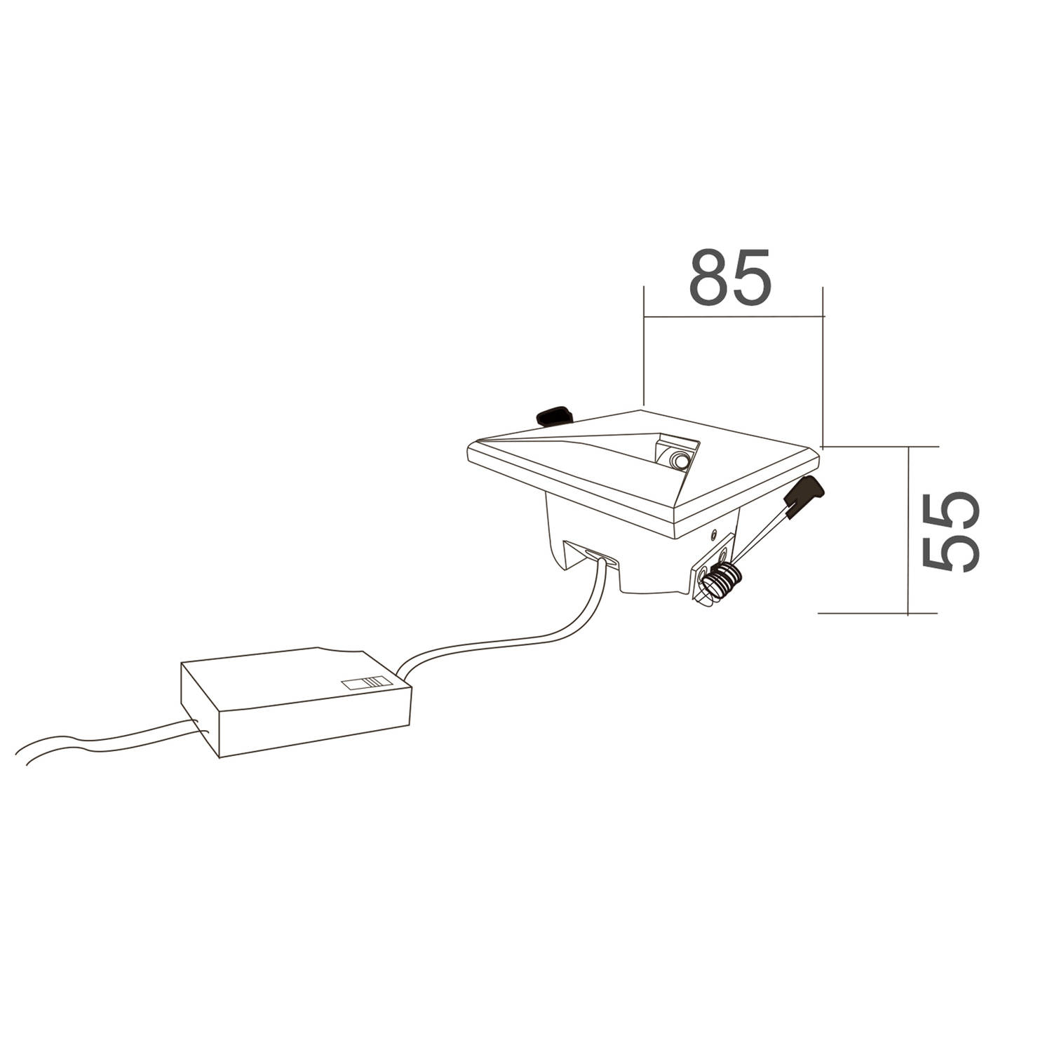 Raleigh Aluminium & Glass Square Step Light
