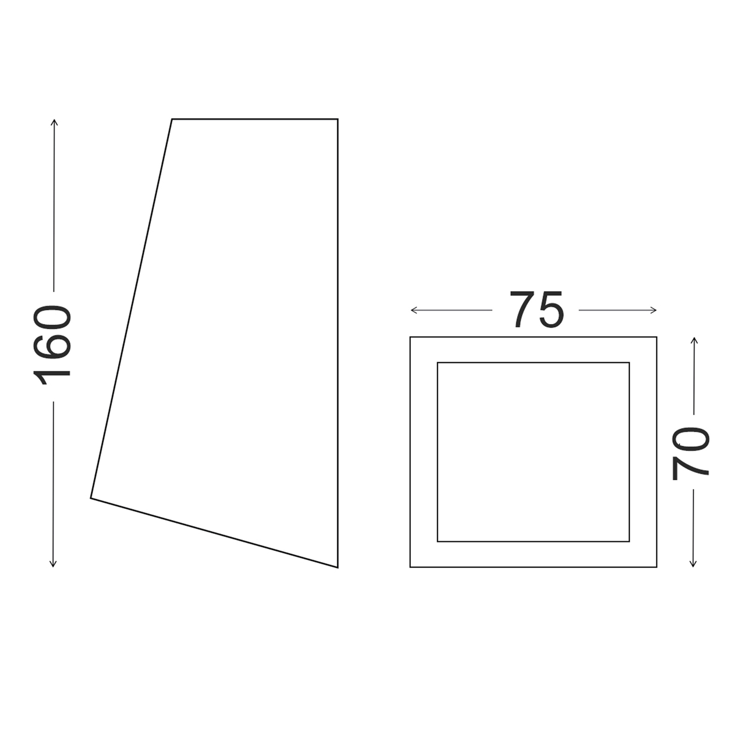 Roux  Stainless Steel & Glass Wall Light