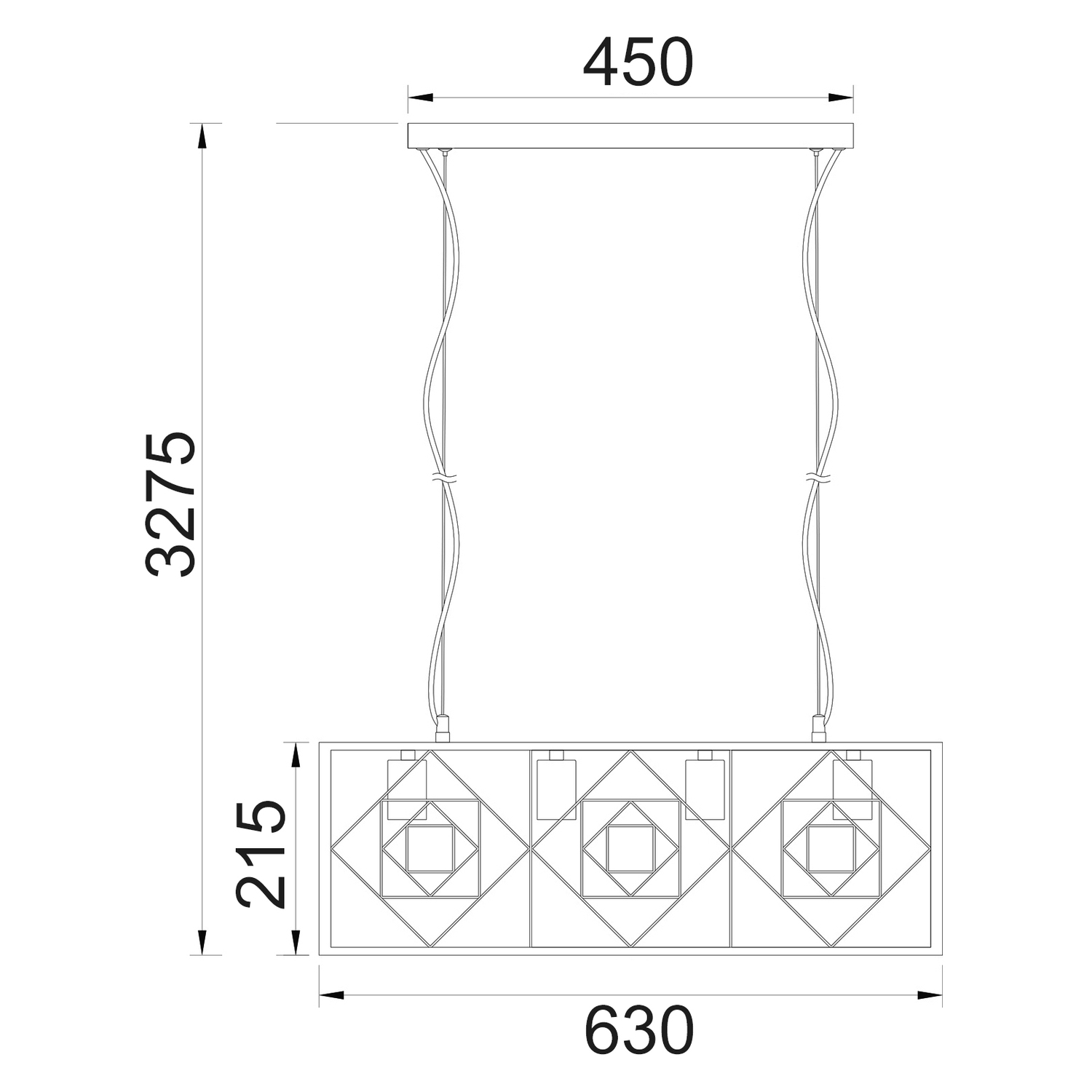 Jett Iron 4-Light Pendant