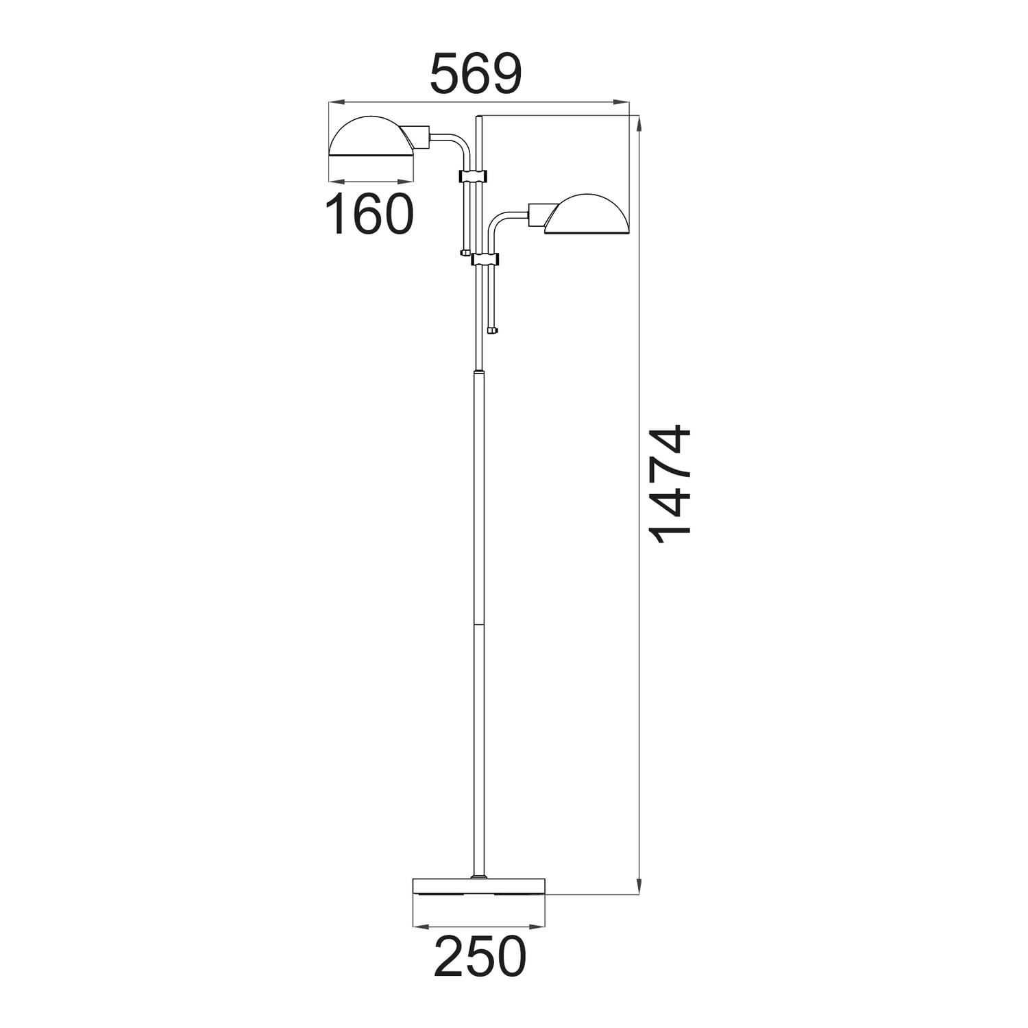 Aeryx 2-Light Floor Lamp