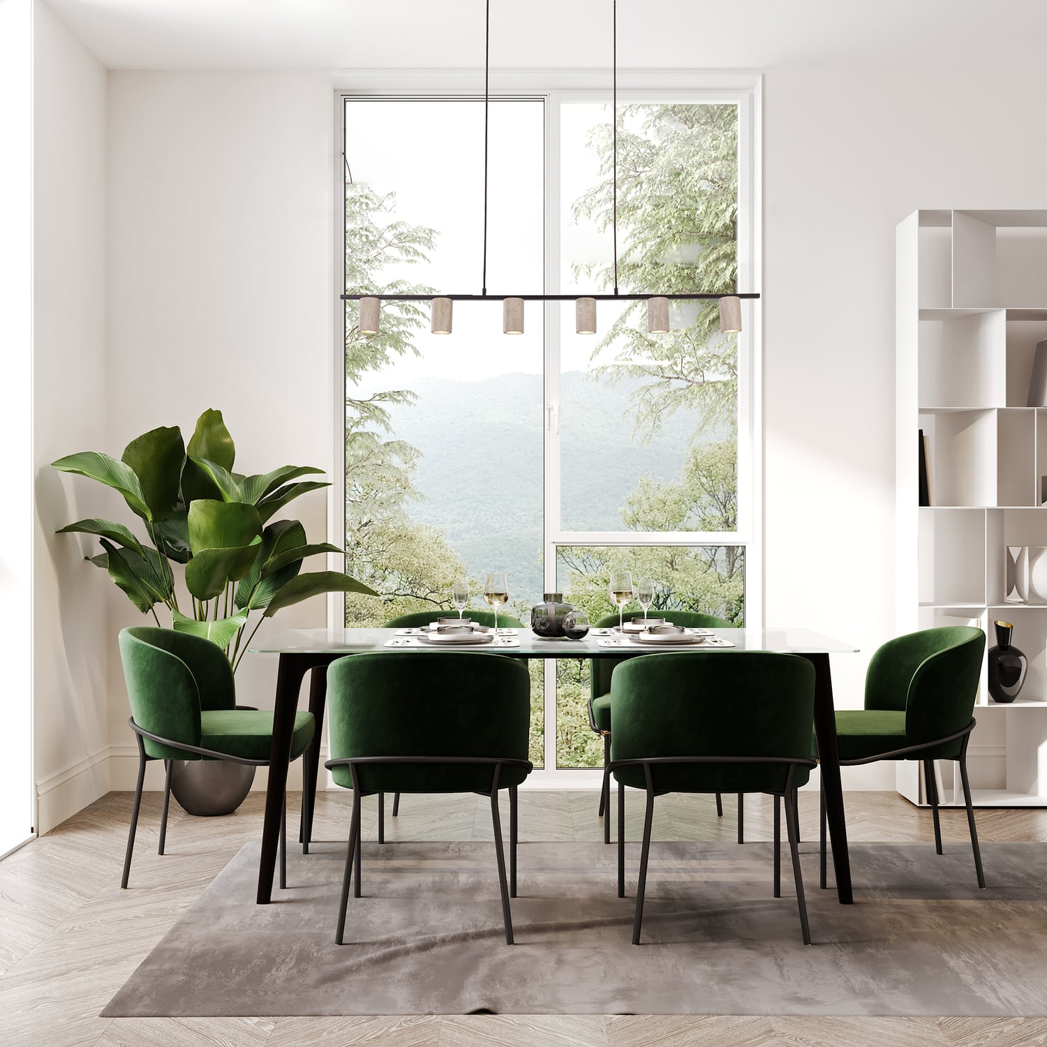 Avelia Travertine 6-Light Pendant