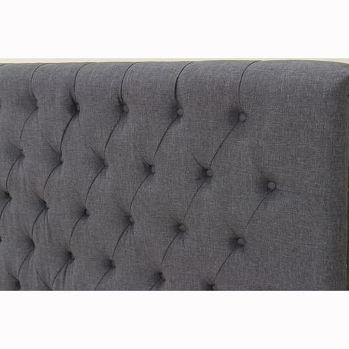 By Designs Archer Mid Grey Upholstered Bedhead & Reviews Temple & ster