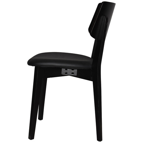 Bentley Dining Chairs with Black Vinyl Seat