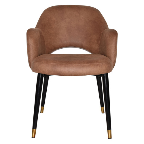 Lexington Leather Armchairs with Brass Accent