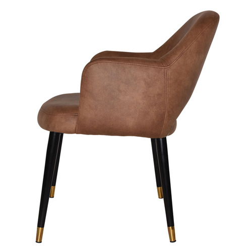 Lexington Leather Armchairs with Brass Accent