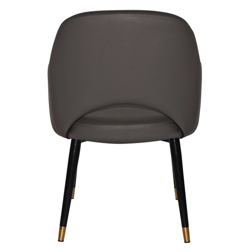 Lexington Vinyl Armchairs with Brass