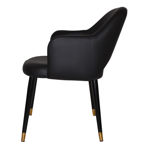 Lexington Vinyl Armchairs with Brass
