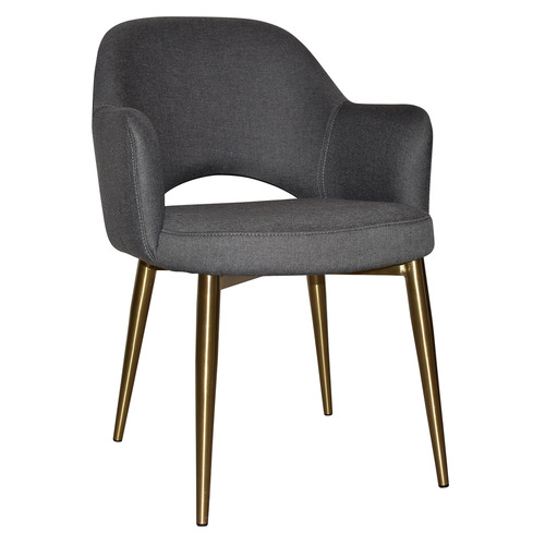 Richmond Fabric Armchair with Brass Legs