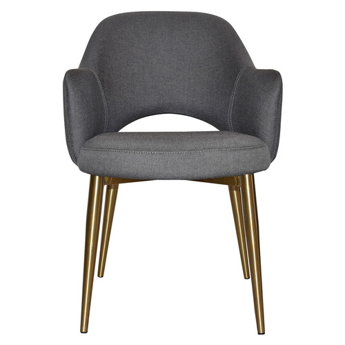 Richmond Fabric Armchair with Brass Legs