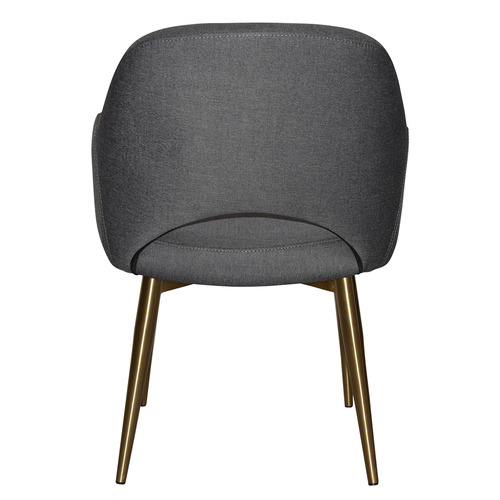 Richmond Fabric Armchair with Brass Legs