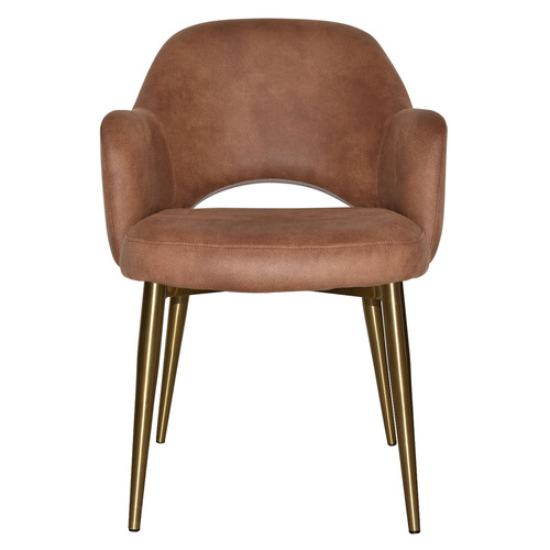 Lexington Leather Armchairs with Stainless Steel Legs
