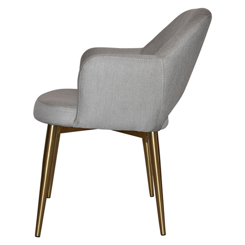 Richmond Fabric Armchair with Brass Legs