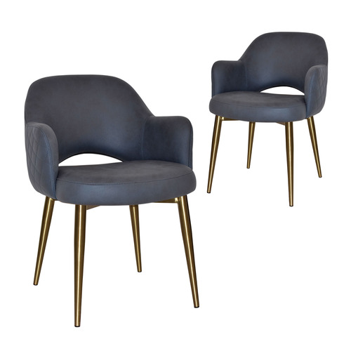 Lexington Upholstered Armchairs with Stainless Steel Legs