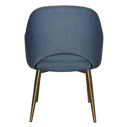 Richmond Fabric Armchair with Brass Legs