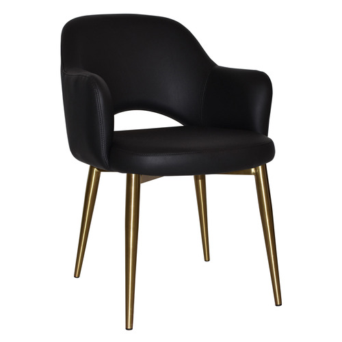 Richmond Fabric Armchair with Brass Legs